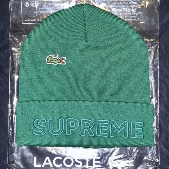Supreme Other - Supreme Lacoste Cashmere/Cotton Beanie fw19